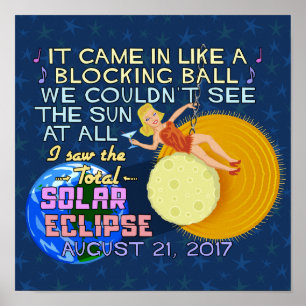 Solar Eclipse August 21 2017 American Funny Poster