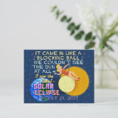Solar Eclipse August 21 2017 American Funny Postkarte (Stehend Vorderseite)