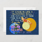 Solar Eclipse August 21 2017 American Funny Postkarte (Vorne/Hinten)