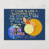 Solar Eclipse August 21 2017 American Funny Postkarte (Vorderseite)