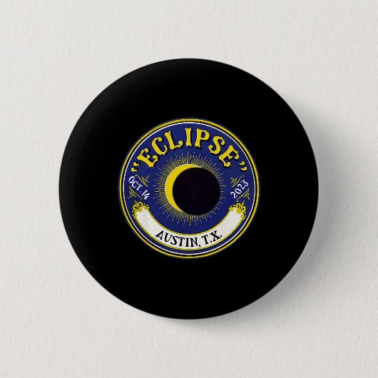 Solar Eclipse Austin Texas Familie Reisen T Button (Vorderseite)