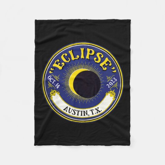 Solar Eclipse Austin Texas Familie Reisen T Fleecedecke (Vorderseite)