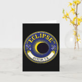 Solar Eclipse Austin Texas Familie Reisen T Karte (Gelbe Blume)
