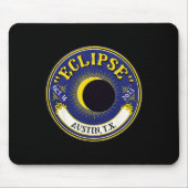 Solar Eclipse Austin Texas Familie Reisen T Mousepad (Vorne)