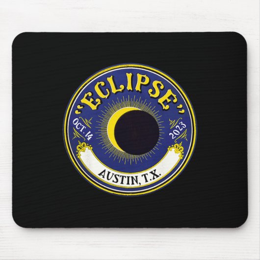 Solar Eclipse Austin Texas Familie Reisen T Mousepad (Vorne)