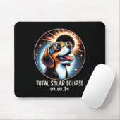 Solar-Eclipse-Beagle mit Brille Haustier 8. April Mousepad (Mit Mouse)