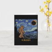 Solar Eclipse Bigfoot Starry Night Sasquatch Men W Karte (Gelbe Blume)