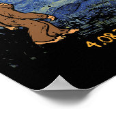 Solar Eclipse Bigfoot Starry Night Sasquatch Men W Poster (Ecke)