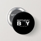 Solar Eclipse Birthday Boy insgesamt 8. April 2024 Button (Vorne & Hinten)