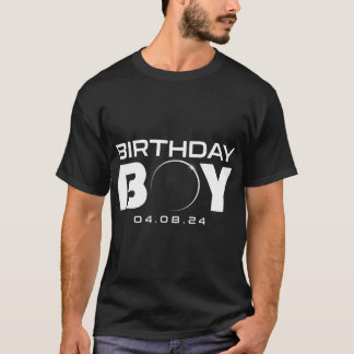 Solar Eclipse Birthday Boy insgesamt 8. April 2024 T-Shirt