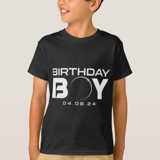 Solar Eclipse Birthday Boy insgesamt 8. April 2024 T-Shirt