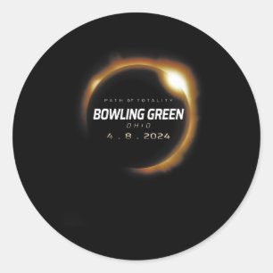 Solar Eclipse Bowling Green Ohio 8. April Runder Aufkleber
