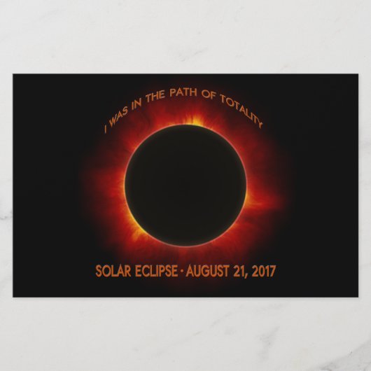 Solar-Eclipse Briefpapier (Vorderseite)