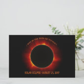 Solar-Eclipse Briefpapier (Stehend Vorderseite)