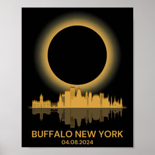 Solar Eclipse Buffalo New York Souvenir Totality Poster