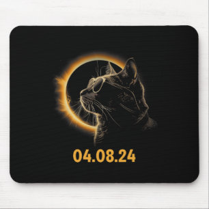 Solar Eclipse Cat Solar Eclipse Brille Cat Fun Mousepad