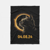 Solar Eclipse Cat Solar Eclipse Brille Cat Funny Fleecedecke (Vorderseite)