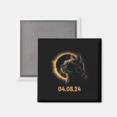 Solar Eclipse Cat Solar Eclipse Brille Cat Funny Magnet (Vorderseite/Rückseite)