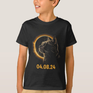 Solar Eclipse Cat Solar Eclipse Brille Cat Funny T-Shirt