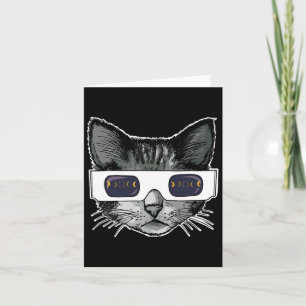 Solar Eclipse Cat Wearing Solar Eclipse Brille Karte
