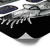 Solar Eclipse Cat Wearing Solar Eclipse Brille Poster (Ecke)