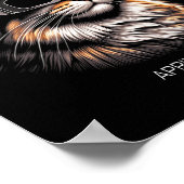 Solar Eclipse Cat Wearing Solar Eclipse Gles Poster (Ecke)