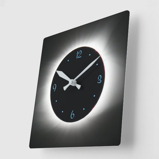 Solar eclipse clock quadratische wanduhr (Winkel)