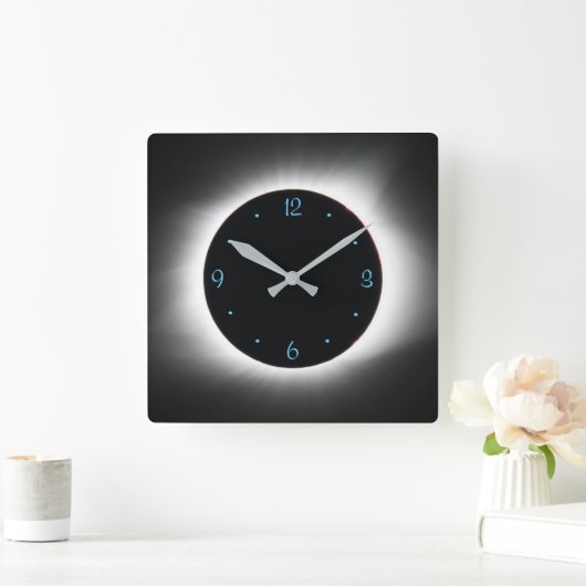 Solar eclipse clock quadratische wanduhr (Zuhause)
