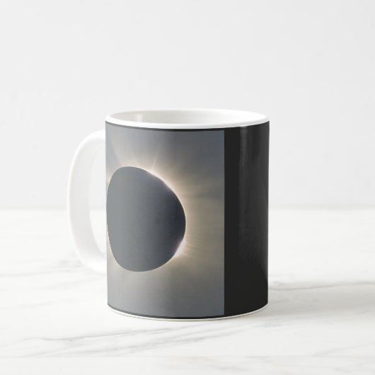 Solar Eclipse Closeup Kaffeetasse (Vorderseite Links)