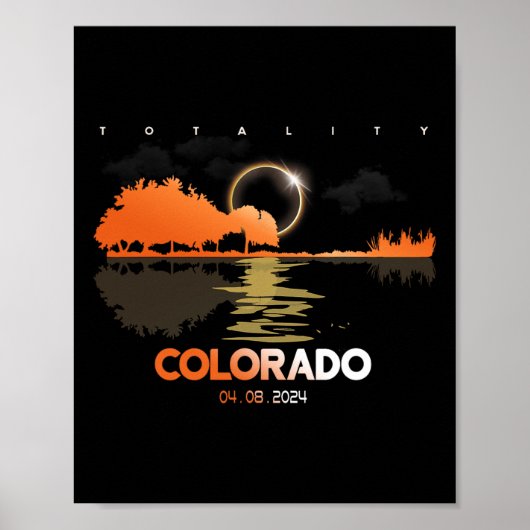 Solar Eclipse Colorado Gitarre Totality Poster (Vorne)