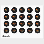 Solar Eclipse Colorado Gitarre Totality Runder Aufkleber (Blatt)