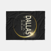 Solar Eclipse Dallas Texas 8. April 2024 Ecli Fleecedecke (Vorderseite (Horizontal))