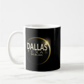 Solar Eclipse Dallas Texas 8. April 2024 Ecli Kaffeetasse (Links)