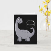 Solar Eclipse Dino 04.08.2024 Fun Kleinkind Boys G Karte (Gelbe Blume)