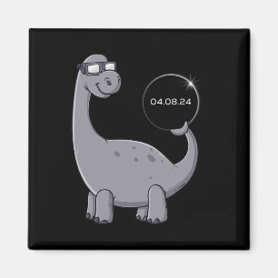 Solar Eclipse Dino 04.08.2024 Fun Kleinkind Boys G Magnet