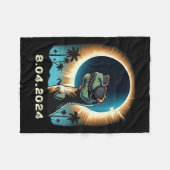 Solar-Eclipse-Dino mit Solar-Eclipse Fleecedecke (Vorderseite (Horizontal))