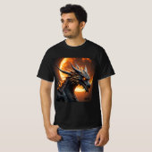 Solar Eclipse Dragon 2024 oder Name Männer hinzufü T-Shirt (Vorne ganz)