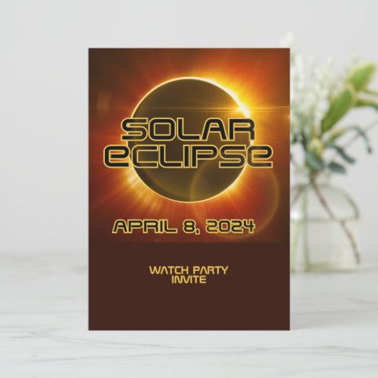 Solar-Eclipse Einladung (Stehend Vorderseite)