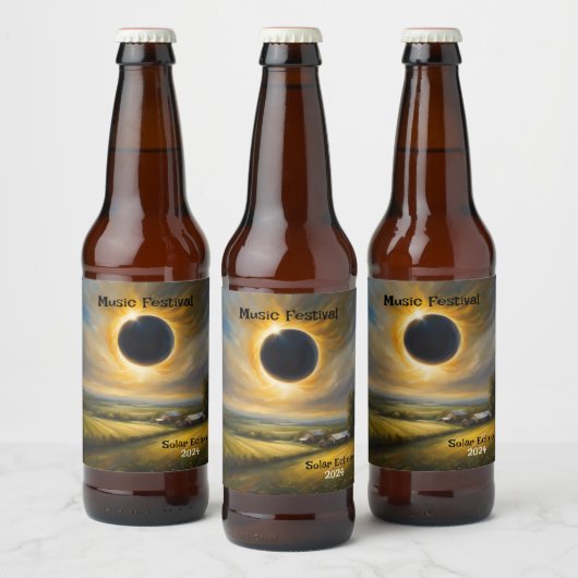 Solar Eclipse Farm Midwest Customizing Set von 6 Bierflaschenetikett (Flaschen)
