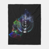 Solar Eclipse Fraktal Art Spacescape Fleecedecke (Vorderseite)