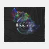 Solar Eclipse Fraktal Art Spacescape Fleecedecke (Vorderseite (Horizontal))