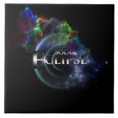 Solar Eclipse Fraktal Art Spacescape Fliese (Vorderseite)