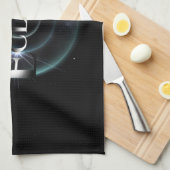 Solar Eclipse Fraktal Art Spacescape Geschirrtuch (Viertel Falte)