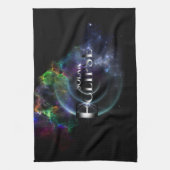 Solar Eclipse Fraktal Art Spacescape Geschirrtuch (Vertikal)