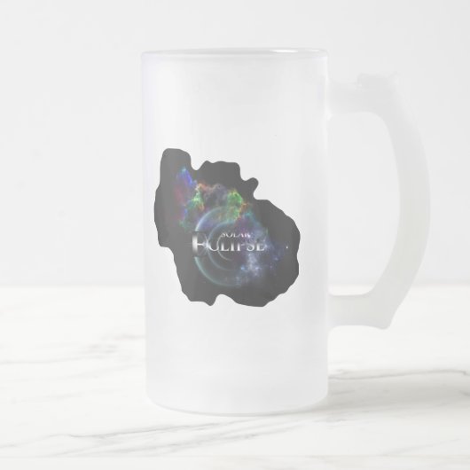 Solar Eclipse Fraktal Art Spacescape Mattglas Bierglas (Rechts)