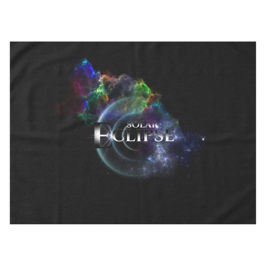 Solar Eclipse Fraktal Art Spacescape Tischdecke (Vorderseite (Horizontal))