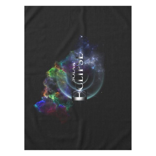 Solar Eclipse Fraktal Art Spacescape Tischdecke (Vorderseite)