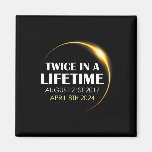 Solar Eclipse Fun zweimal im Leben 2024 Solar ecl Magnet