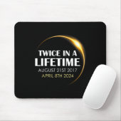 Solar Eclipse Fun zweimal im Leben 2024 Solar ecl Mousepad (Mit Mouse)