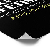 Solar Eclipse Fun zweimal im Leben 2024 Solar ecl Poster (Ecke)